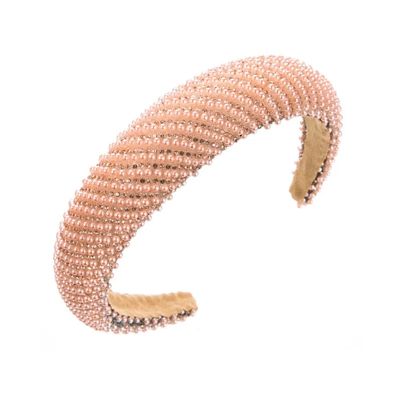 Bella Pearl and Diamante Sponge Headband