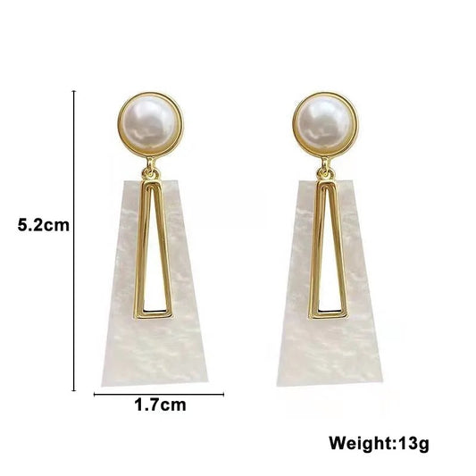 Trapezoid Statement Drop Earrings