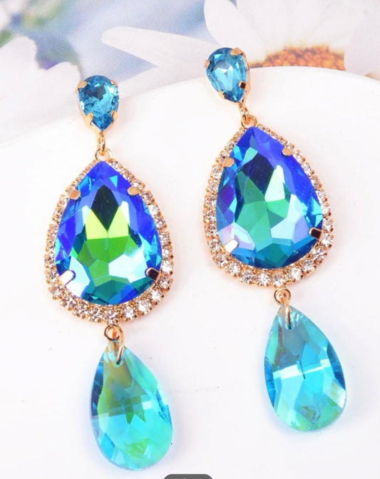 Blue Waterdrop Earrings